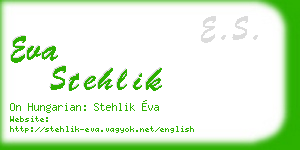 eva stehlik business card